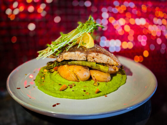 Grilled Barramundi in Burger Club Lounge