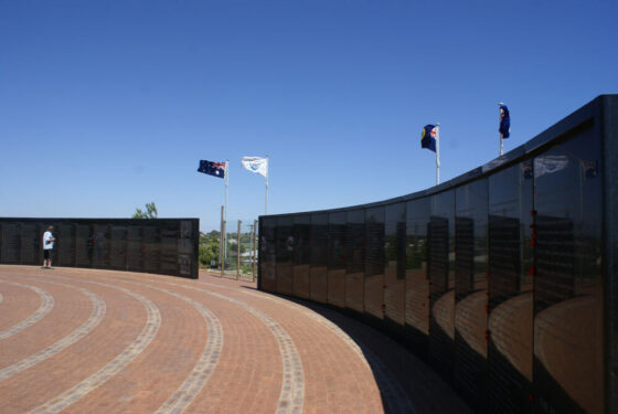 The Wall of Remembrance. Image credit: HMAS Sydney II Memorial.