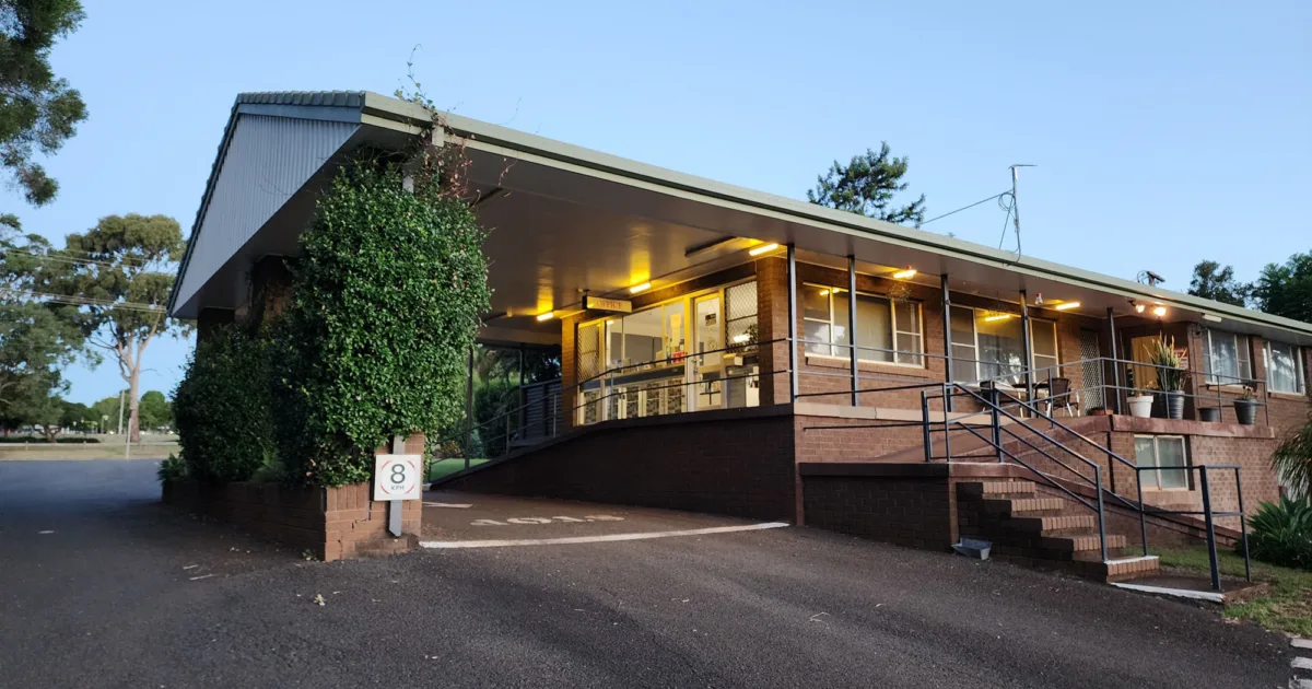 Front office building of Toowoomba Caravan Park