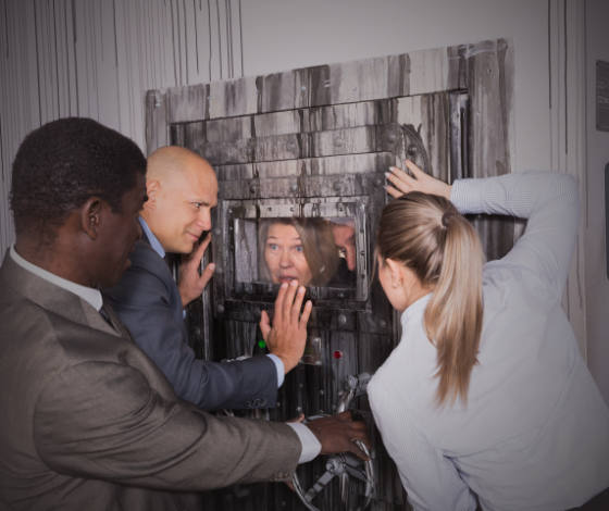 People playing escape room. Image Credit: Tick Tock Escape Room