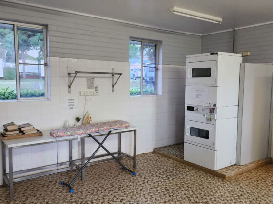Laundry area in Toowoomba Caravan Park