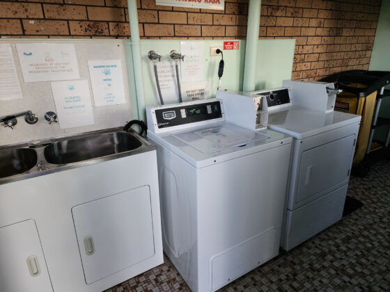 Laundry area in Toowoomba Caravan Park
